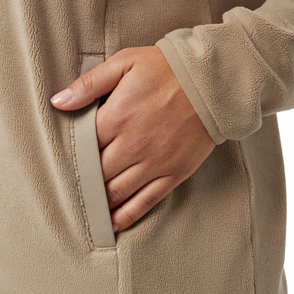 NWT 32 Degrees Women Midweight Snap Arctic Fleece Olive Beige  Sz M $70 1A002 - Picture 5 of 5